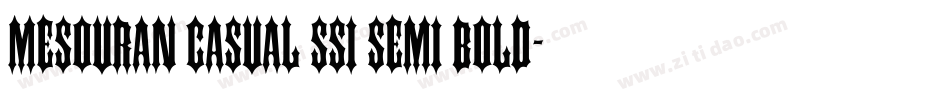 Mesouran Casual SSi Semi Bold字体转换